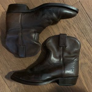 Freshly resoled Frye western shorties